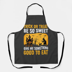 Halloween Trick or Treat Haunted House Witch Apron