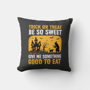 Halloween Trick or Treat Haunted House Witch Cushion