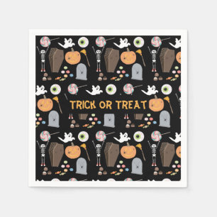 Halloween Trick or Treat Kids Halloween Party Napkin