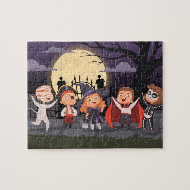 Halloween Trick or Treat Kids Puzzle (Horizontal)