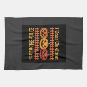 Halloween Trick Or Treat Little Monsters Pumpkin D Tea Towel