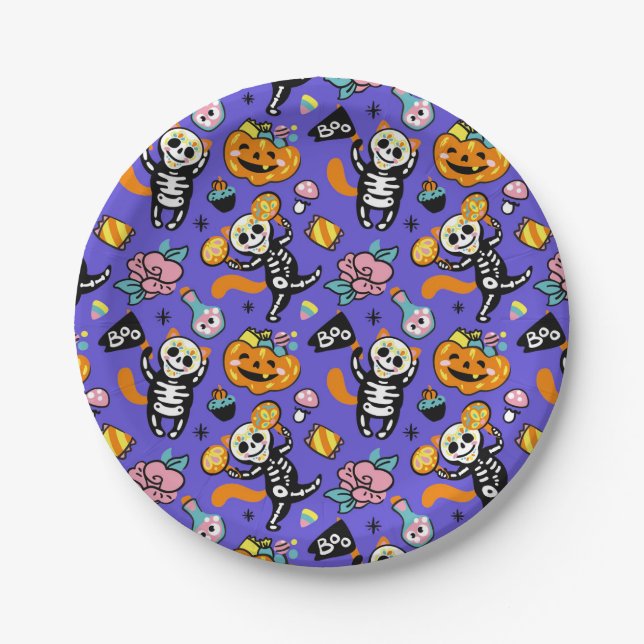 Halloween Trick or Treat Paper Plate (Front)