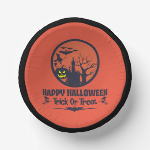 Halloween Trick Or Treat    Paper Plate
