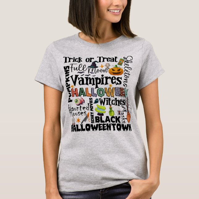 Halloween Trick or Treat para Catrachas T-Shirt (Front)