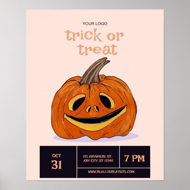 Halloween Trick Or Treat party, Halloween Night  Poster (Front)