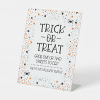 Halloween Trick or Treat Party Table Sign