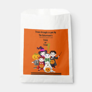 Halloween Trick or Treat Personalise Name Favour Bag