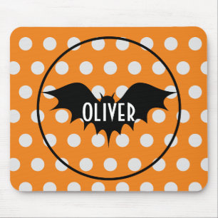 Halloween trick or treat personalised monogram  mouse pad
