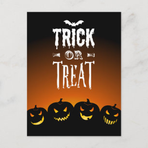 Halloween Trick Or Treat Postard Postcard