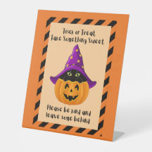 Halloween Trick or Treat pumpkin black cat candy