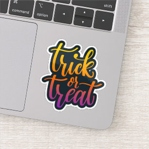 Halloween trick or treat retro sticker
