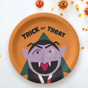 Halloween Trick or Treat Sesame Street Paper Plate