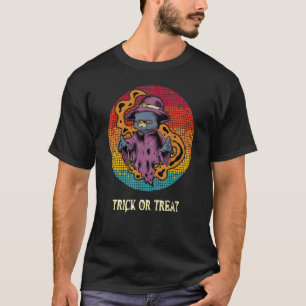 Halloween Trick Or Treat Spooky Halloween Cat Men T-Shirt