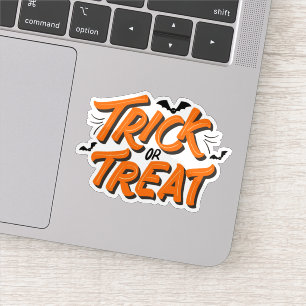 Halloween trick or treat spooky sticker 