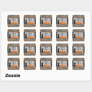 Halloween Trick or Treat Square Sticker