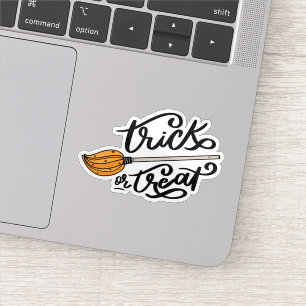 Halloween trick or treat sticker