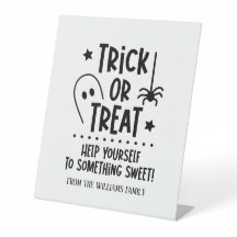 Halloween Trick or Treat Sweets Sign