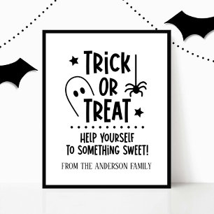 Halloween Trick or Treat Table Sign