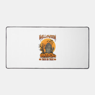 Halloween Trick Or Treat Tombstone Zombie Hands Pu Desk Mat