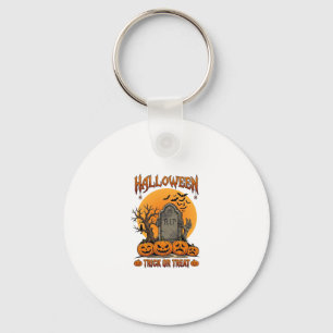 Halloween Trick Or Treat Tombstone Zombie Hands Pu Key Ring