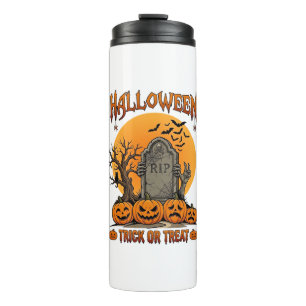 Halloween Trick Or Treat Tombstone Zombie Hands Pu Thermal Tumbler