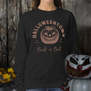 Halloween Trick or Treat Wicked Orange Pumpkin Sweatshirt