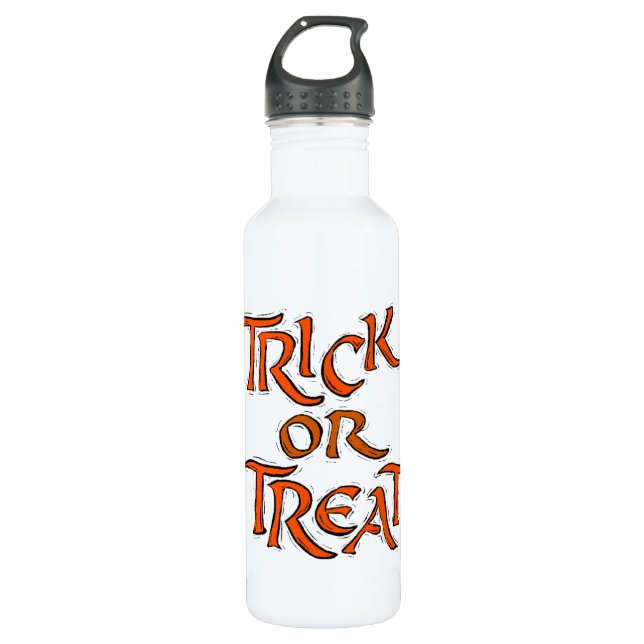 Halloween Trick or Treat Words 710 Ml Water Bottle (Front)