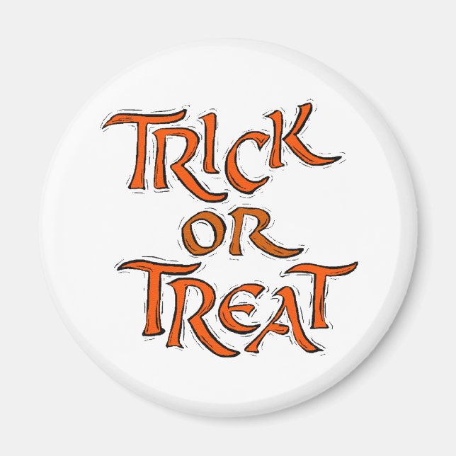 Halloween Trick or Treat Words Magnet (Front)