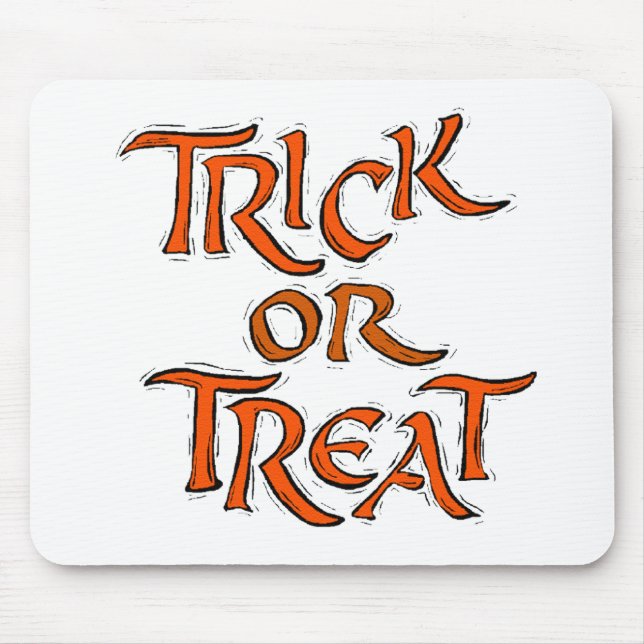 Halloween Trick or Treat Words Mouse Pad (Front)