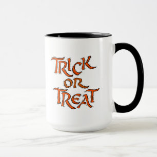 Halloween Trick or Treat Words Mug