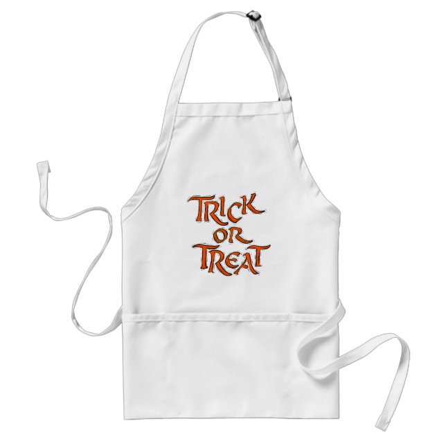 Halloween Trick or Treat Words Standard Apron (Front)