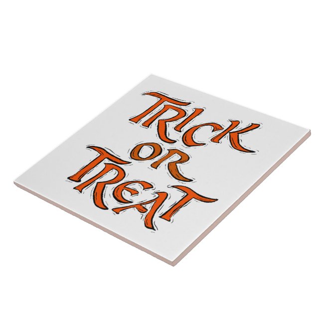 Halloween Trick or Treat Words Tile (Side)