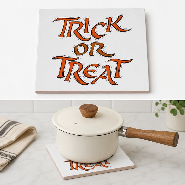 Halloween Trick or Treat Words Tile (Halloween Trick or Treat Words Tile)