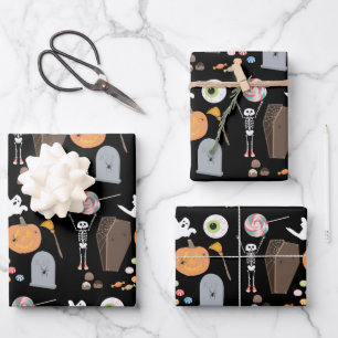 Halloween Trick or Treat  Wrapping Paper Sheet