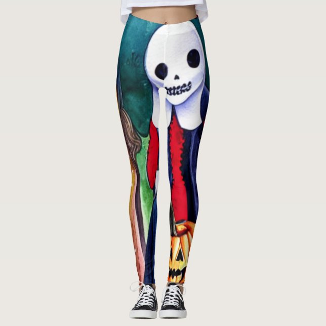 Halloween Trick or Treaters Leggings (Front)