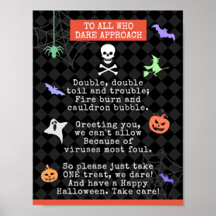 Halloween Trick or Treating Pandemic Poem Poster
