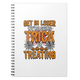 Halloween Trick Or Treating Vintage Typography Des Notebook