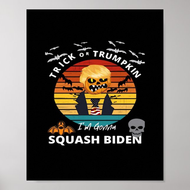 Halloween Trick Or Trumpkin Horror Costume Classic Poster (Front)