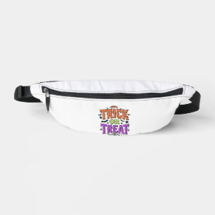 Halloween Trick Treat Funny Spider Web Retro_1 Bum Bags