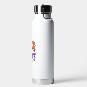 Halloween Trick Treat Funny Spider Web Retro_1 Water Bottle