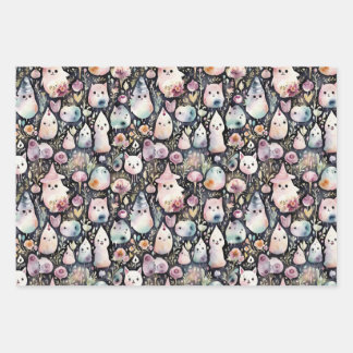 Halloween Trio Wrapping Paper Sheet
