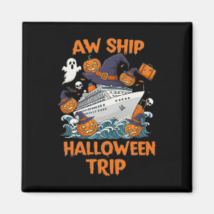 Halloween Trip Happy Halloween Spooky Pumpkin Crui Magnet