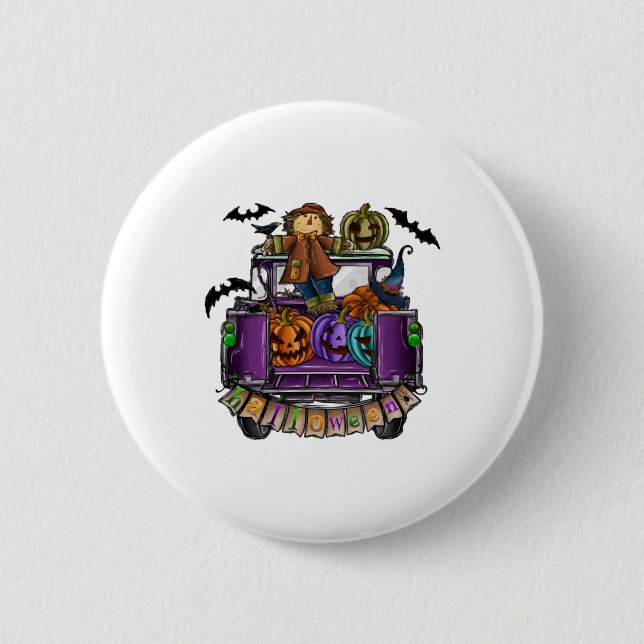 Halloween Truck     6 Cm Round Badge (Front)