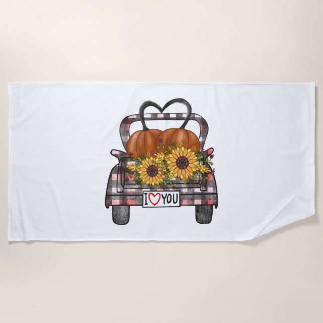 Halloween Truck         Beach Towel (Front)