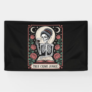 Halloween True Crime Junkie Tarot Card Banner