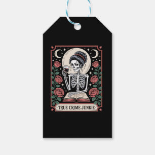 Halloween True Crime Junkie Tarot Card Gift Tags