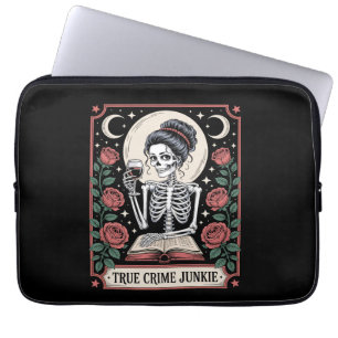 Halloween True Crime Junkie Tarot Card Laptop Sleeve