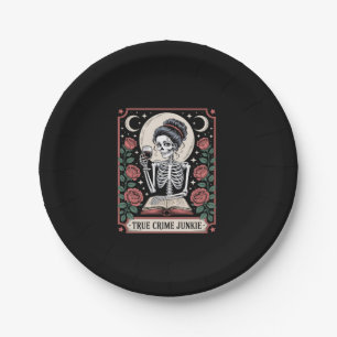 Halloween True Crime Junkie Tarot Card Paper Plate