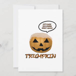 Halloween Trumpkin Fitted Holiday Card