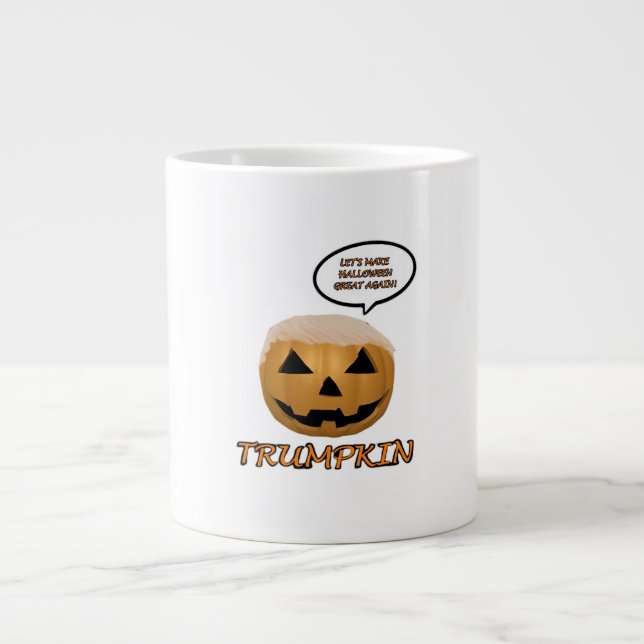 Halloween Trumpkin Fitted Large Coffee Mug (Front)